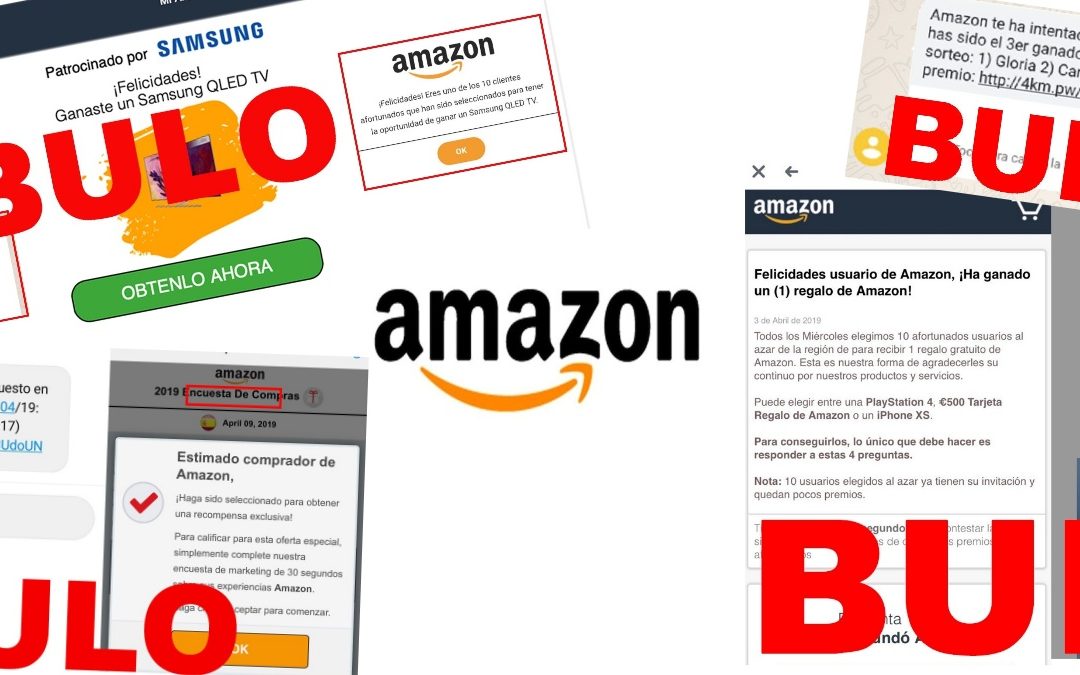 Captura de pantalla de los bulos de Amazon